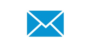 blue icon of envelope